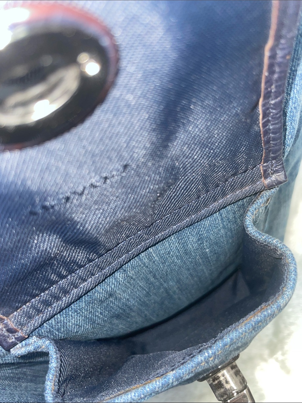 Coach Denim Turnlock Rucksack - Picture 9 of 15